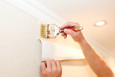 Pose de papier peint à Hénanbihen — revêtements muraux et toiles de verre